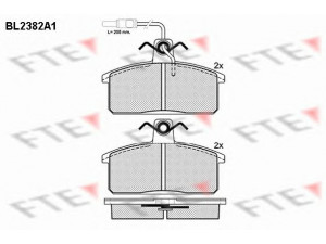 FTE BL2382A1 stabdžių trinkelių rinkinys, diskinis stabdys 
 Techninės priežiūros dalys -> Papildomas remontas
82357469, 82374569