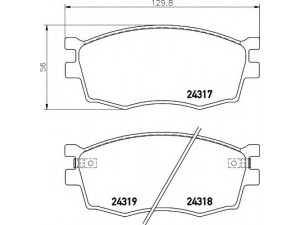 HELLA 8DB 355 006-951 stabdžių trinkelių rinkinys, diskinis stabdys 
 Techninės priežiūros dalys -> Papildomas remontas
581011GA00, 581011GE00, S581011GE00