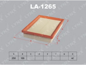 LYNXauto LA-1265 oro filtras 
 Filtrai -> Oro filtras
3250040, FEH1-13-320A, HE19-23-603-9B