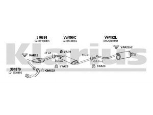 KLARIUS 931326U išmetimo sistema 
 Išmetimo sistema -> Išmetimo sistema, visa