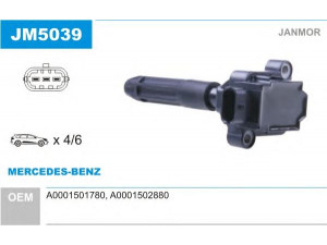JANMOR JM5039 ritė, uždegimas 
 Kibirkšties / kaitinamasis uždegimas -> Uždegimo ritė
A0001501780, A0001502880