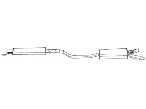 AKS DASIS SG12695 galinis duslintuvas 
 Išmetimo sistema -> Duslintuvas
7750502