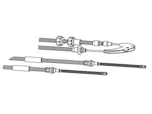 KAWE FO02155 trosas, stovėjimo stabdys 
 Stabdžių sistema -> Valdymo svirtys/trosai
6676122, 6676123, 6912221, 91AB2A603AK