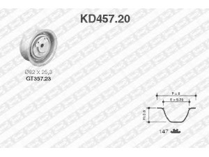 SNR KD457.20 paskirstymo diržo komplektas 
 Techninės priežiūros dalys -> Papildomas remontas
051109243A, 051109243A, 051109243A