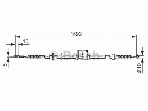 BOSCH 1 987 477 813 trosas, stovėjimo stabdys 
 Stabdžių sistema -> Valdymo svirtys/trosai
441 609 721 D, 441 609 721 D