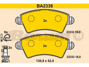 BARUM BA2338 stabdžių trinkelių rinkinys, diskinis stabdys 
 Techninės priežiūros dalys -> Papildomas remontas
4252 03, 4254 84, 4251 52, 4252 29