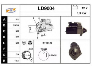 SNRA LD9004 starteris 
 Elektros įranga -> Starterio sistema -> Starteris
212133708010