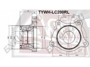 ASVA TYWH-LC200RL rato stebulė 
 Ašies montavimas/vairavimo mechanizmas/ratai -> Rato stebulė/montavimas -> Rato stebulė
42460-60030