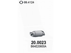 ASSO 20.0023 katalizatoriaus keitiklis 
 Išmetimo sistema -> Katalizatoriaus keitiklis
B64E20600A, B64E20600B