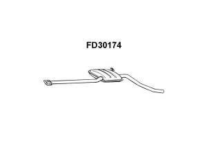 VENEPORTE FD30174 priekinis duslintuvas 
 Išmetimo sistema -> Duslintuvas
5027015, 6190814
