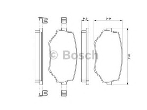 BOSCH 0 986 424 669 stabdžių trinkelių rinkinys, diskinis stabdys 
 Techninės priežiūros dalys -> Papildomas remontas
55200 65D00 000, 55200 65D01 000