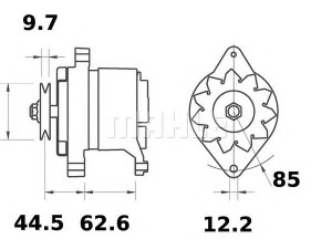 MAHLE ORIGINAL MG 43 kintamosios srovės generatorius 
 Elektros įranga -> Kint. sr. generatorius/dalys -> Kintamosios srovės generatorius
4787665, 77515410, AT 05 060 01 08