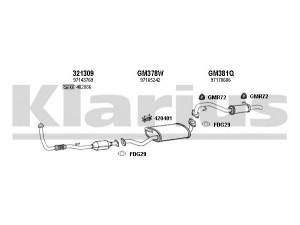 KLARIUS 391409U išmetimo sistema 
 Išmetimo sistema -> Išmetimo sistema, visa
