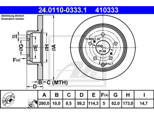 ATE 24.0110-0333.1 stabdžių diskas 
 Dviratė transporto priemonės -> Stabdžių sistema -> Stabdžių diskai / priedai
42431-05050