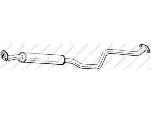 BOSAL 285-063 vidurinis duslintuvas 
 Išmetimo sistema -> Duslintuvas
FP74-40-300
