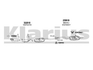 KLARIUS 060445E išmetimo sistema 
 Išmetimo sistema -> Išmetimo sistema, visa
