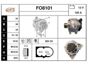 SNRA FO8101 kintamosios srovės generatorius
1506299, 8V2110300AB, Y40518300