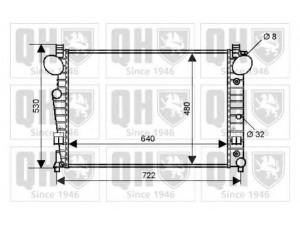 QUINTON HAZELL QER2239 radiatorius, variklio aušinimas 
 Aušinimo sistema -> Radiatorius/alyvos aušintuvas -> Radiatorius/dalys
220 500 0003, 2205 0000 03