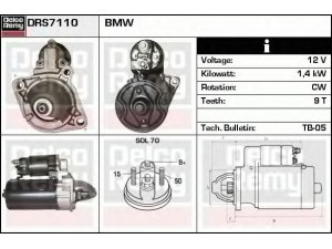 DELCO REMY DRS7110 starteris 
 Elektros įranga -> Starterio sistema -> Starteris
12411354823, 12411740373, 12411740374