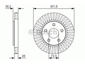 BOSCH 0 986 479 U45 stabdžių diskas 
 Stabdžių sistema -> Diskinis stabdys -> Stabdžių diskas
04721 995AA, 4721 995AA, 04721 995AA