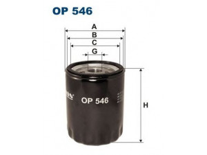 FILTRON OP546 alyvos filtras 
 Filtrai -> Alyvos filtras
1039020, 1039021, 1220880, 6179700
