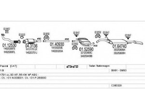 MTS C380328003186 išmetimo sistema 
 Išmetimo sistema -> Išmetimo sistema, visa