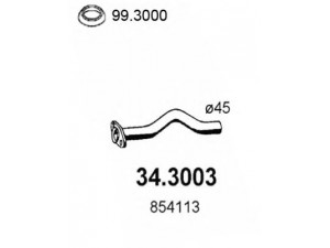 ASSO 34.3003 išleidimo kolektorius 
 Išmetimo sistema -> Išmetimo vamzdžiai
854069, 854113, 90232917, 90399042