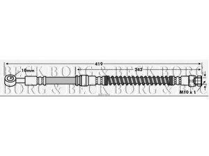 BORG & BECK BBH7606 stabdžių žarnelė 
 Stabdžių sistema -> Stabdžių žarnelės
58737-0X300