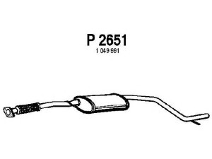 FENNO P2651 vidurinis duslintuvas 
 Išmetimo sistema -> Duslintuvas
1049991, 1092048