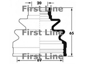 FIRST LINE FCB6039 gofruotoji membrana, kardaninis velenas 
 Ratų pavara -> Gofruotoji membrana
28423FE020