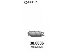 ASSO 30.0006 katalizatoriaus keitiklis 
 Išmetimo sistema -> Katalizatoriaus keitiklis
MB925125, MB925129