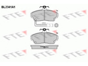 FTE BL2341A1 stabdžių trinkelių rinkinys, diskinis stabdys 
 Techninės priežiūros dalys -> Papildomas remontas
45022-SG9-V00, 673-214-26/1437-NIR
