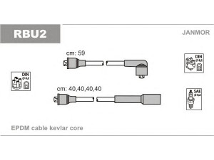 JANMOR RBU2 uždegimo laido komplektas 
 Kibirkšties / kaitinamasis uždegimas -> Uždegimo laidai/jungtys
7701025484