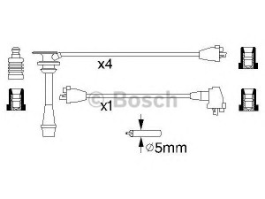 BOSCH 0 986 356 950 uždegimo laido komplektas 
 Kibirkšties / kaitinamasis uždegimas -> Uždegimo laidai/jungtys
90919 21489