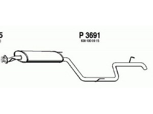 FENNO P3691 galinis duslintuvas 
 Išmetimo sistema -> Duslintuvas
6384900915
