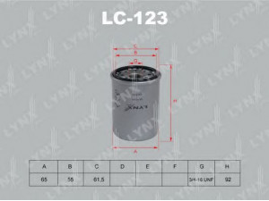 LYNXauto LC-123 alyvos filtras 
 Techninės priežiūros dalys -> Techninės priežiūros intervalai
AY100-TY014, 08922-02001, 15601-76008