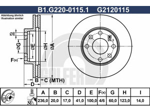 GALFER B1.G220-0115.1 stabdžių diskas 
 Stabdžių sistema -> Diskinis stabdys -> Stabdžių diskas
5 69 031, 5 69 054, 90008006, 90008032