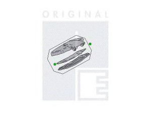 PE Automotive 2141-01693-0452-01 pakrovimo vietos veidrodis