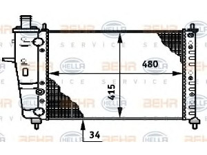 HELLA 8MK 376 719-531 radiatorius, variklio aušinimas 
 Aušinimo sistema -> Radiatorius/alyvos aušintuvas -> Radiatorius/dalys
46736955