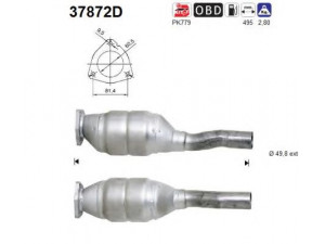AS 37872D katalizatoriaus keitiklis 
 Išmetimo sistema -> Katalizatoriaus keitiklis
045131701LX, 1118719, 1131797, 1679405