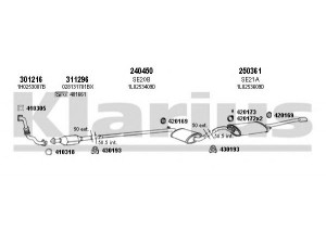 KLARIUS 790046E išmetimo sistema 
 Išmetimo sistema -> Išmetimo sistema, visa