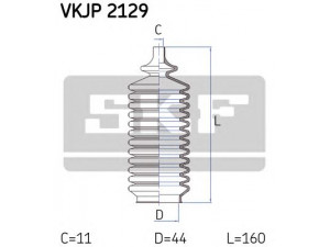 SKF VKJP 2129 gofruotoji membrana, vairavimas 
 Vairavimas -> Gofruotoji membrana/sandarinimai
MB122136