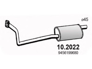 ASSO 10.2022 priekinis duslintuvas 
 Išmetimo sistema -> Duslintuvas
1705NS, 9456199680, 1705NS, 9456199680