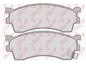 VILLAR 626.1045 stabdžių trinkelių rinkinys, diskinis stabdys