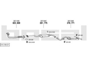 BOSAL 014.184.01 išmetimo sistema 
 Išmetimo sistema -> Išmetimo sistema, visa