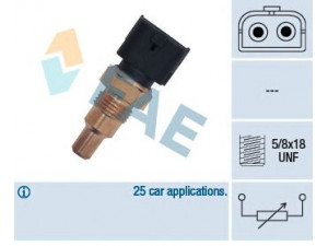 FAE 32400 siuntimo blokas, aušinimo skysčio temperatūra 
 Elektros įranga -> Jutikliai
1362645-2