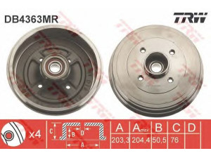 TRW DB4363MR stabdžių būgnas 
 Stabdžių sistema -> Būgninis stabdys -> Stabdžių būgnas
8200276843