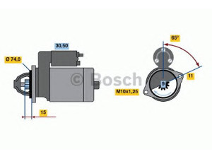 BOSCH 0 986 020 571 starteris 
 Elektros įranga -> Starterio sistema -> Starteris
28100 23030, 28100 23040