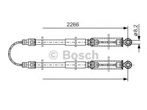 BOSCH 1 987 482 047 trosas, stovėjimo stabdys 
 Stabdžių sistema -> Valdymo svirtys/trosai
021 167 320 A, 021 167 320 A, 022 167 320 A