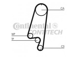 CONTITECH CT866 paskirstymo diržas 
 Techninės priežiūros dalys -> Papildomas remontas
09128725, 5636351, 5636361, 5636374